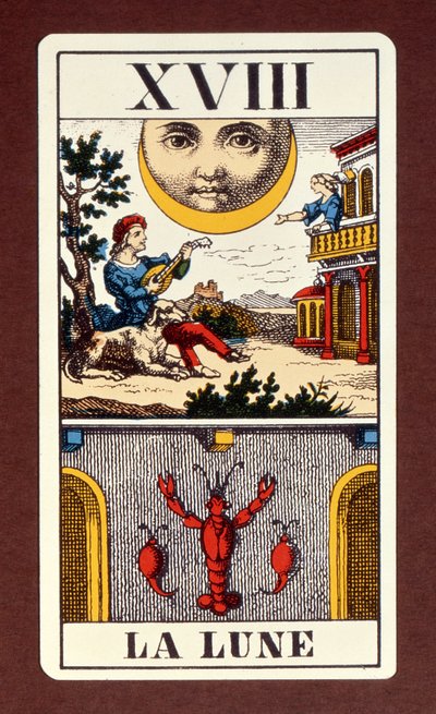 XVIIII Le Soleil, carta dei tarocchi francesi del Sole, XIX secolo da Unbekannt Unbekannt